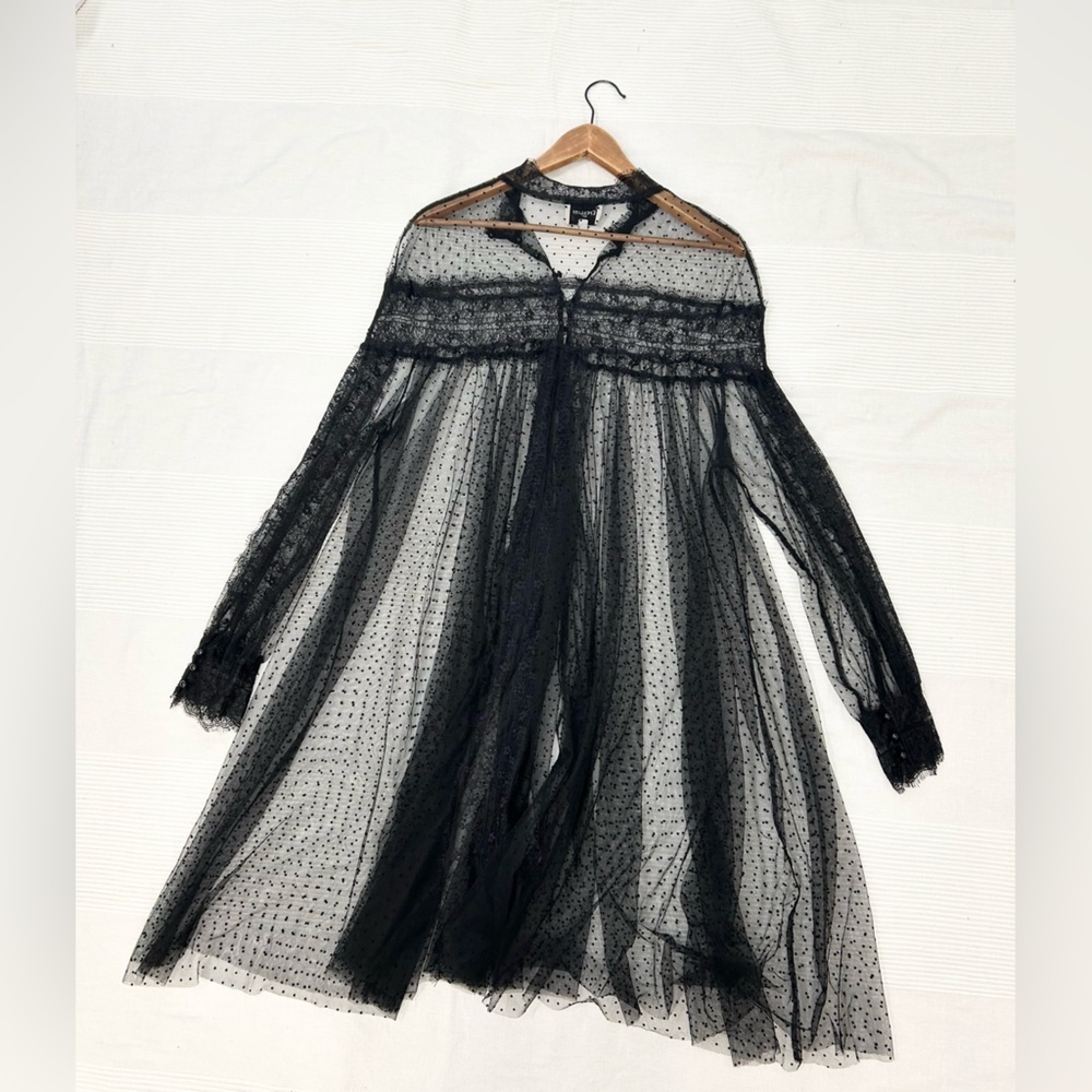 Elegant Black Lace Mini Dress - Picture 12 of 15